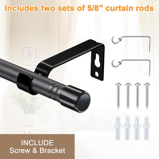 Detalle 2 de INFLATION Gardinenstangen 76-198 cm