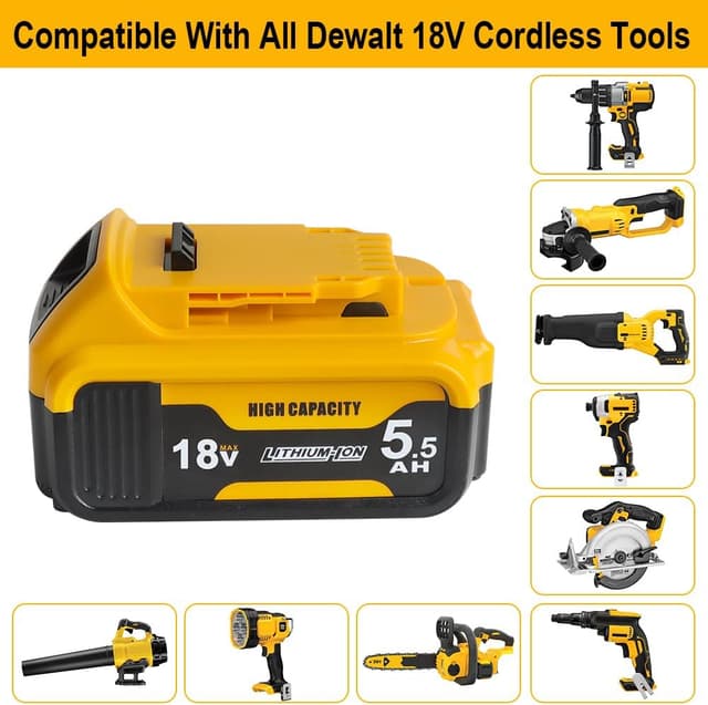 Thumbnail 4 de Powarobor DCB184 18V 5,5 Ah Batterie duo