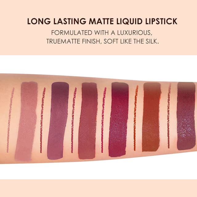 Detalle de BestLand 12Pcs matte liquid lip set