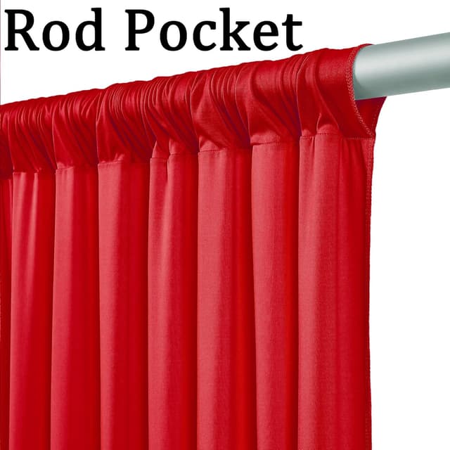 Thumbnail 6 de 3x3 m roter Vorhang für Kulissen – Polyester Hintergrund für Hochzeit, Party & Fotos (2 Platten, 1,5×3 m)