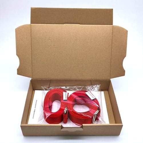 Detalle 1 de savasanas cinturón de yoga y pilates de algodón reciclado con doble cierre metálico (244 x 3,2 cm)