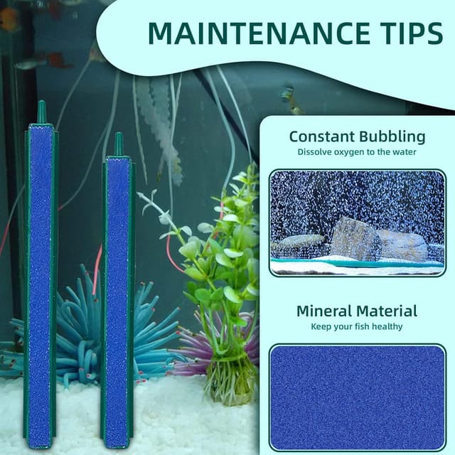 Thumbnail 6 de Uotyle 2pcs Blue Mineral Air Bubbler for Aquarium 🐟