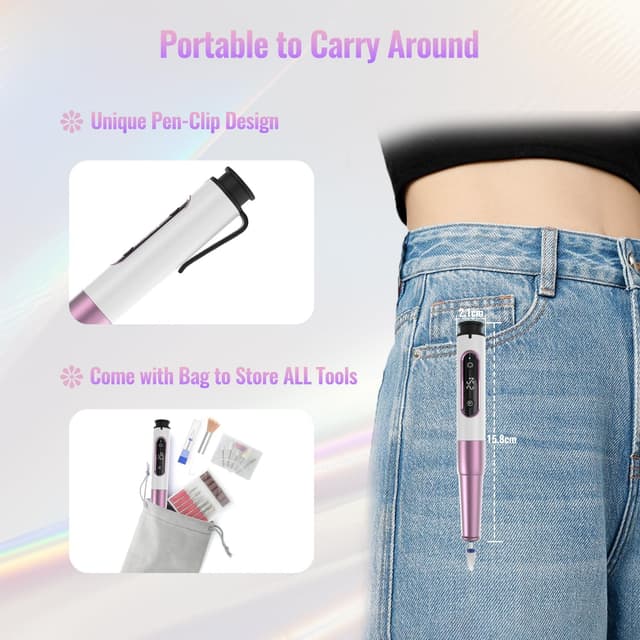 Thumbnail 5 de Denabuty Nail Drill Cordless 12 in 1 Nail File 💅📷?