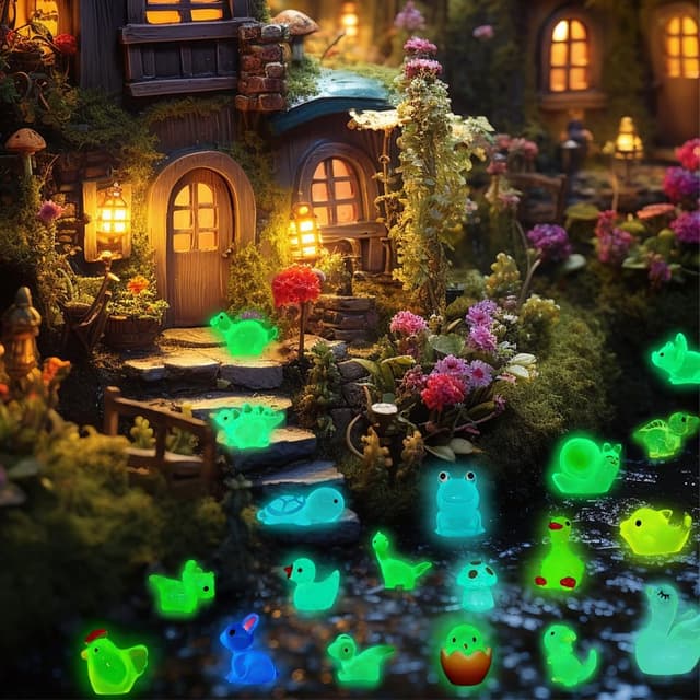 Thumbnail 3 de XIMISHOP 130PCS Mini Luminous Resin Animals 🐣