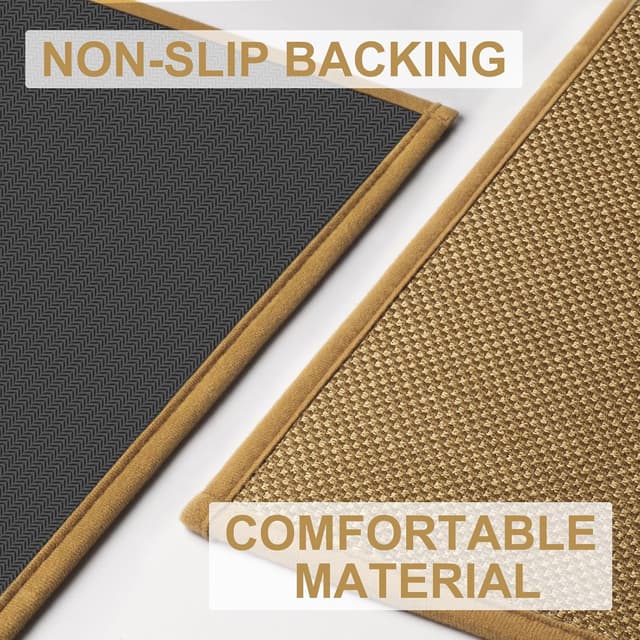 Detalle de LEKEEPGO zerbino ingresso interno 60 x 120 cm antiscivolo lavabile (marrone chiaro)