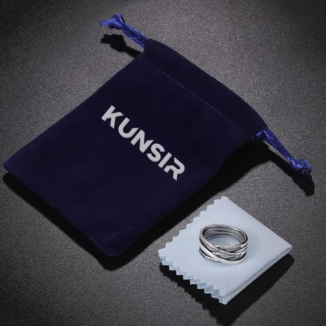 Thumbnail 6 de KUNSIR 925 Sterling Silber Liebesknoten Ring R1