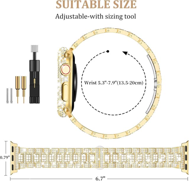 Detalle 1 de Mosonio Bling Apple Watch Band