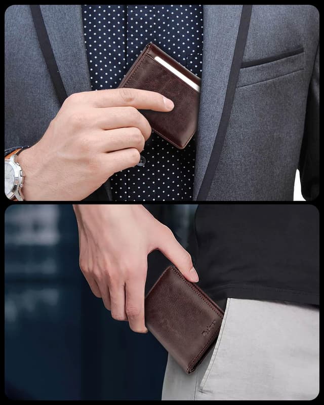 Detalle 2 de Teskyer Leather Bifold Wallet 8.6 x 11 cm