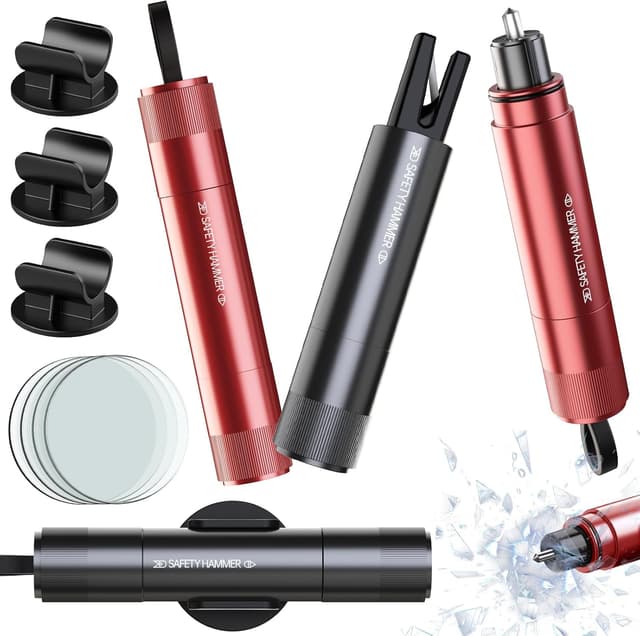 Imagen de Gecool Martillo de emergencia 2 en 1 con cortador 4 piezas en OfertitasTOP