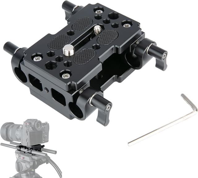 Imagen de NICEYRIG Tripod Base Plate with 15mm rod clamp en OfertitasTOP