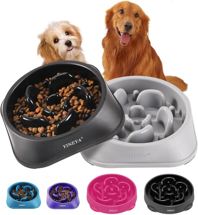 Detalle de YINEYA Langsame Fütterung Hundenapf 2 Stück