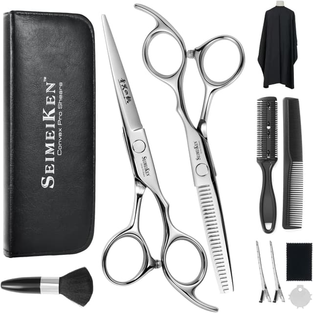 Detalle de SEIMEIKEN Hair Cutting Scissors Kit (10PCS) – 6.0 Inch Hair Shears Set for Salon & Home Use