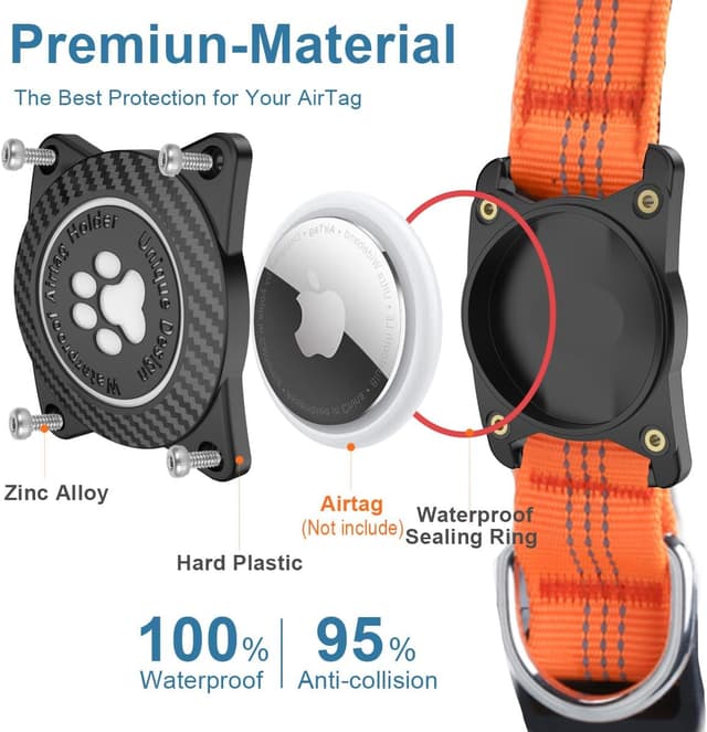 Thumbnail 2 de Ytanest Reflective AirTag Dog Collar L