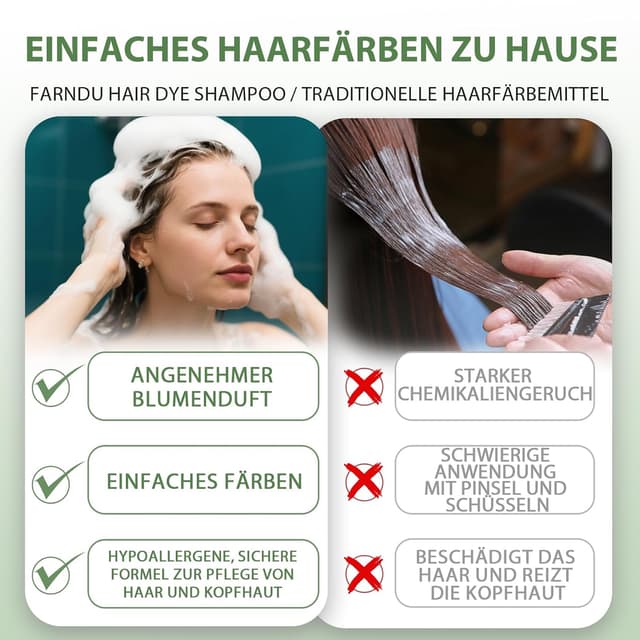 Thumbnail 6 de Dunkelbraunes Haarfärbeshampoo 3 in 1 400 ml