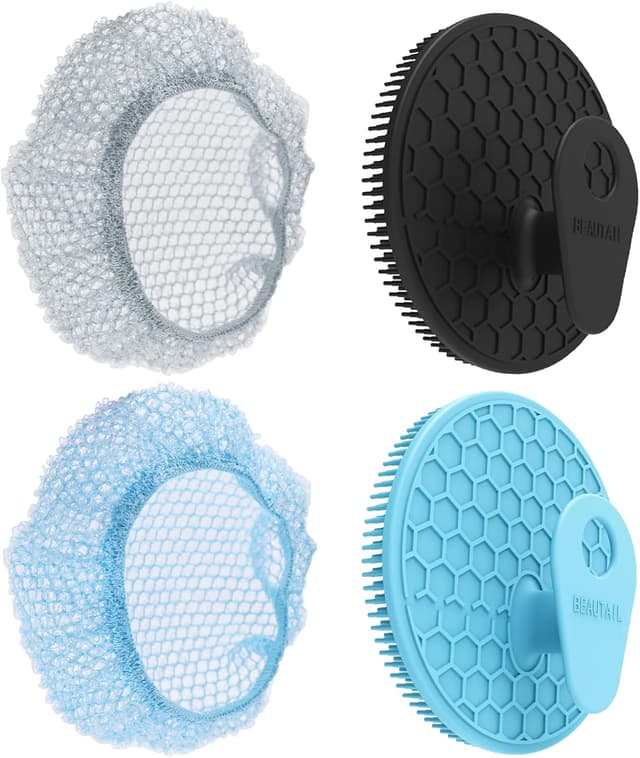 Detalle de BEAUTAIL Silicone Body Scrubber Set 4 Pack