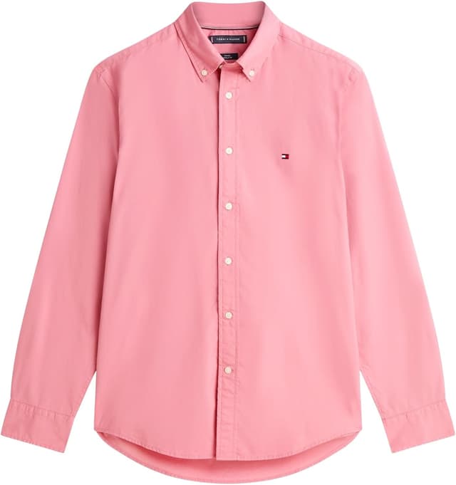 Detalle de Tommy Hilfiger Uomo Camicia Flex Poplin Solid Regular Fit