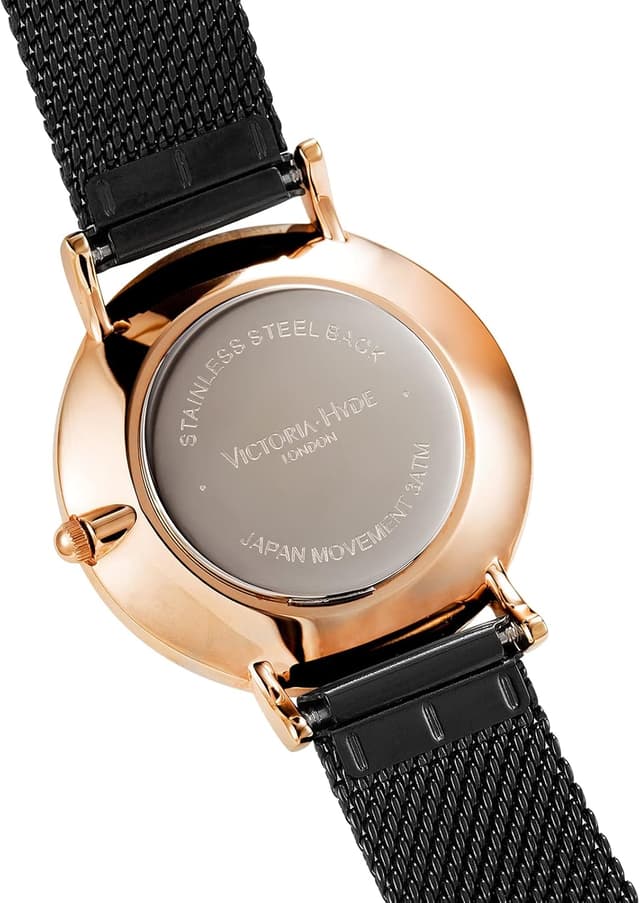 Detalle de VICTORIA HYDE Donna Bracciale Orologi Set Analogico al Quarzo con Cinturino in Pelle/Acciaio Inox