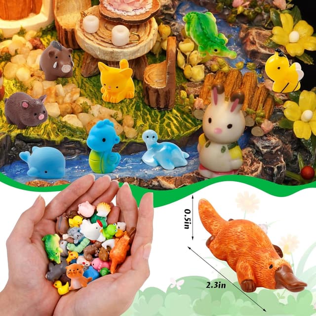 Detalle 2 de 42 Pcs Mini Resin Animals