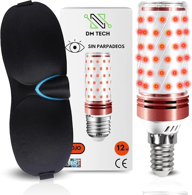 Imagen de DM TECH PACK Luz Roja Nocturna Melatonina E14 🌙 Incluye Antifaz y Técnicas en OfertitasTOP