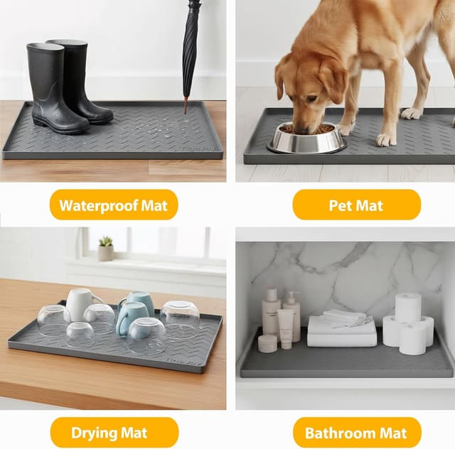 Thumbnail 6 de TigeJoy 34" x 22" Under Sink Mat Waterproof Protector