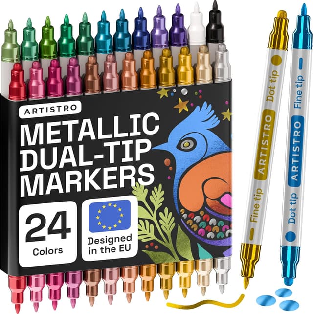 Detalle de ARTISTRO 24 metallic acrylic paint pens