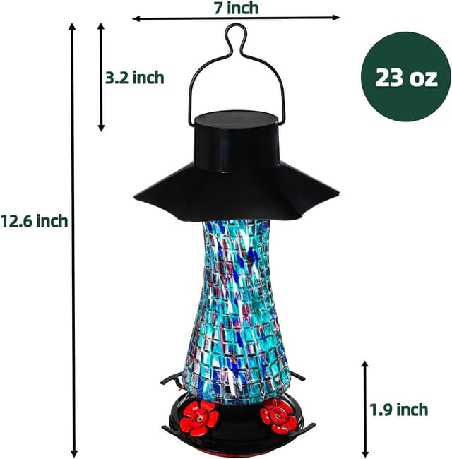 Thumbnail 6 de Muse Garden Solar Hummingbird Feeder, 38oz