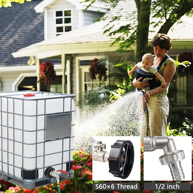 Detalle de JRUKM IBC Tank Auslaufhahn 1/2 Zoll Zubehör