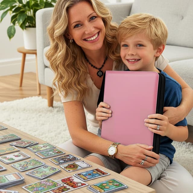 Thumbnail 6 de 9 Pocket Trading Card Zip Binder (Pink) — Holds Up to 900 Cards with Removable Sleeves