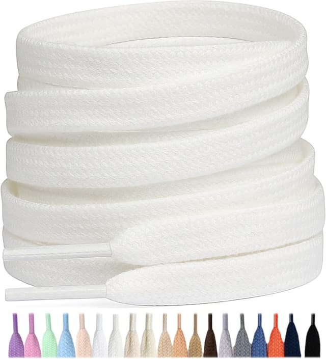 Thumbnail 4 de Stepace Lacets plats 100% coton 8 mm — 2 paires