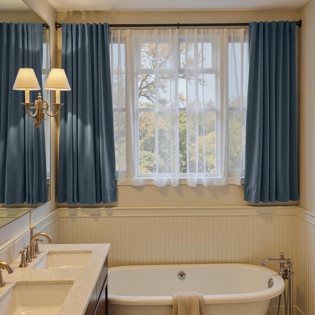 Detalle 2 de Lazzzy Velvet Blackout Curtains (Dark Slate) — Thermal Insulated Room Window Drapes, Rod Pocket, 2 Panels (52" x 63")