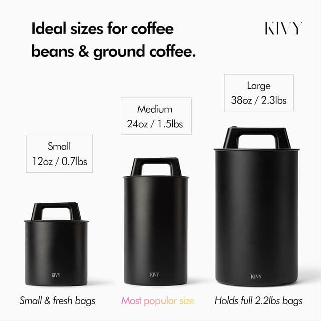 Thumbnail 5 de KIVY Vacuum Coffee Canister 1L airtight jar