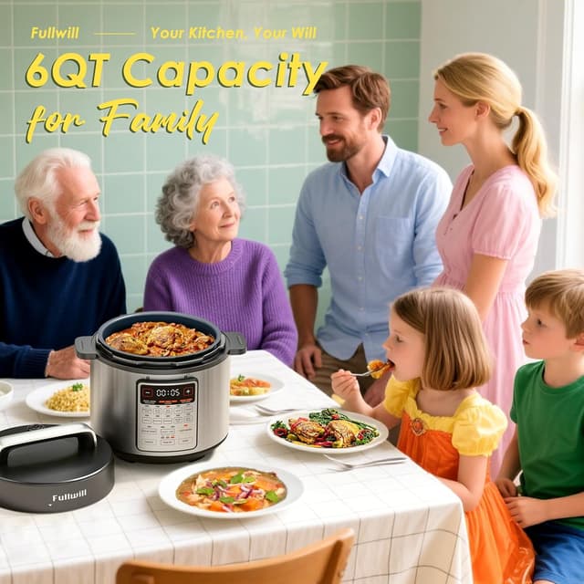 Thumbnail 6 de Fullwill 9-in-1 Pressure Cooker 6 Qt 🥘