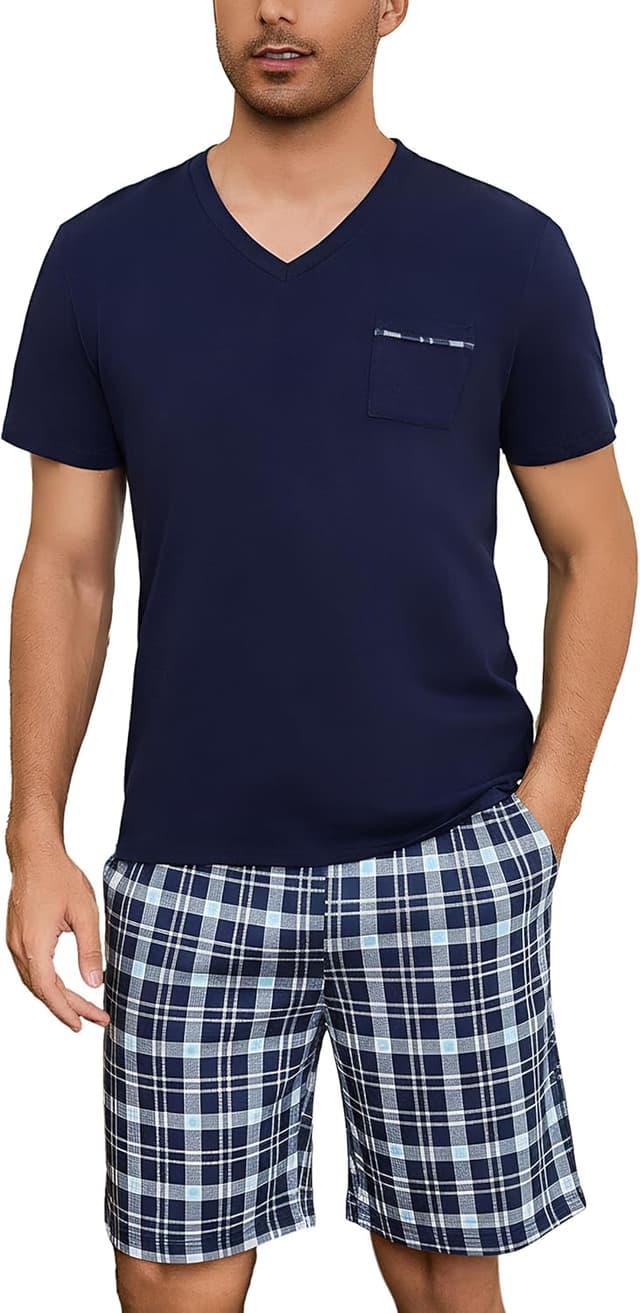 Imagen de Bresdk Pyjama court homme 95% coton 5% élasthanne en OfertitasTOP