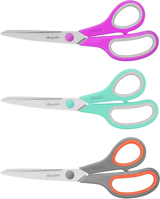 Detalle de 8" Multipurpose Scissors 3 Pack — Sharp Blades ✂