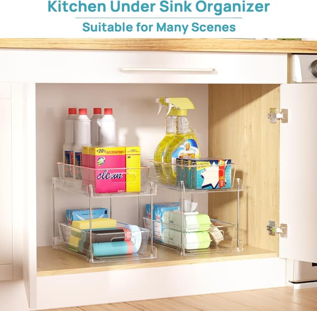 Thumbnail 5 de Vtopmart 2-Tier Clear Under-Sink Organizer 2️⃣