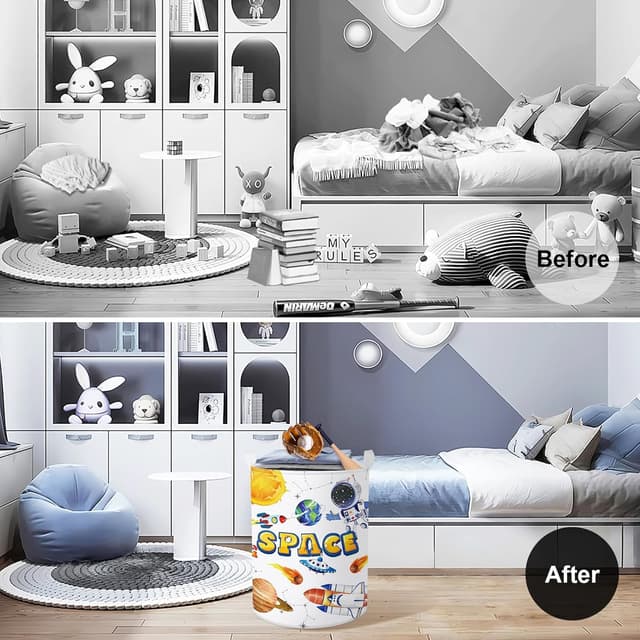 Detalle 2 de Weltraum Wäschekorb 36x45 cm