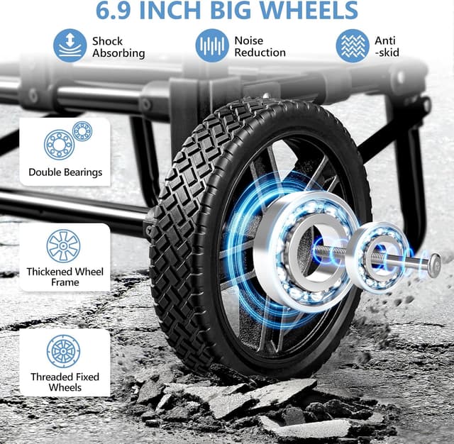 Thumbnail 4 de KEDSUM 2-in-1 Folding Grocery Cart, 330 lbs ⚖