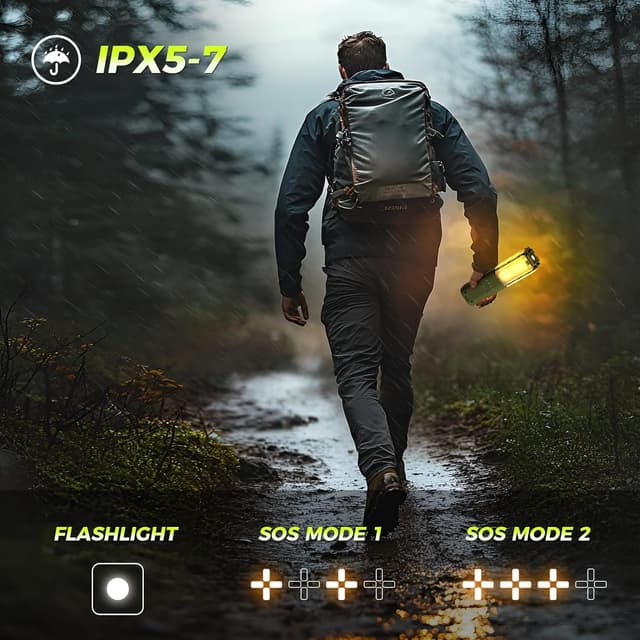 Detalle 2 de Telescopic Camping Lights Rechargeable 14000 mAh magnetic lantern – Type-C cordless, dimmable & IPX5