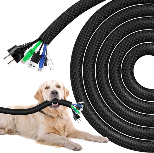 Thumbnail 6 de AGPTEK 3 m Kabelschlauch (25 mm, selbstschließend) – flexibler Textil-Kabelkanal für Kabelmanagement