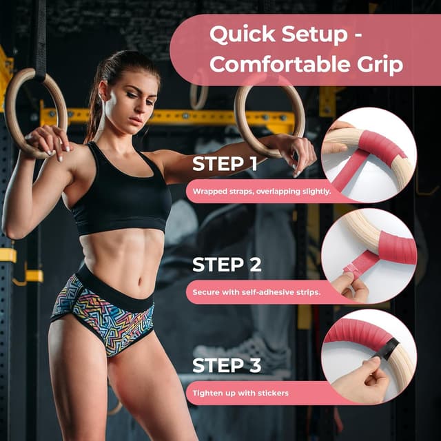 Thumbnail 4 de LIFERUN Gymnastics Rings 28 mm wooden rings 🏋