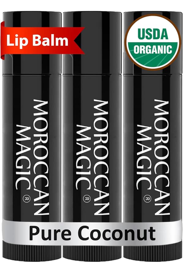 Detalle de Moroccan Magic Organic Coconut Lip Balm 3-Pack