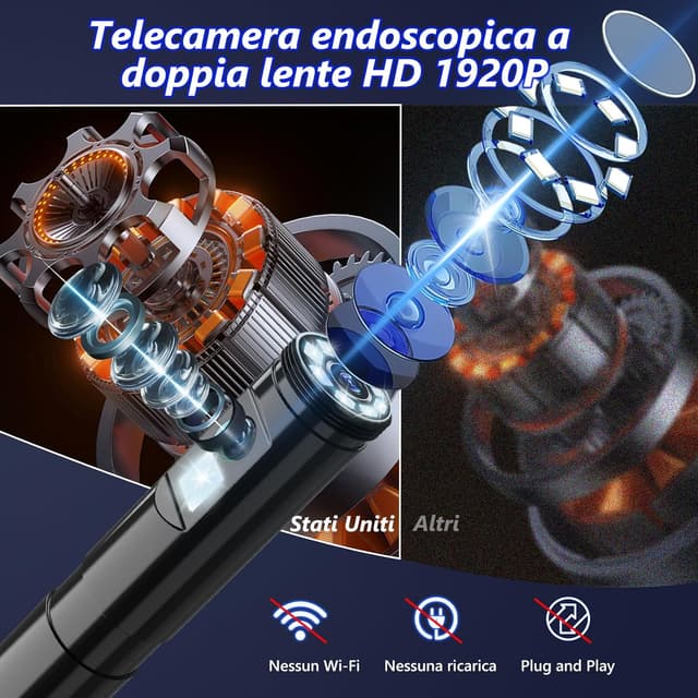 Detalle 2 de Ennovor Endoscopio smartphone 1920P HD