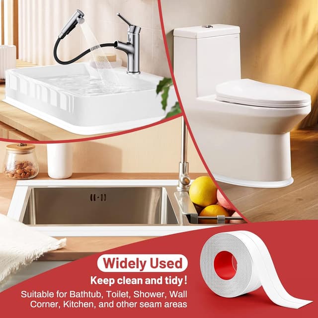 Thumbnail 6 de Fixmend Bath Sealant Strip 3-rolls for Bathroom ๐