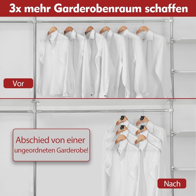 Detalle de Kleiderbügel Organizer 70 Stück bis 20 kg