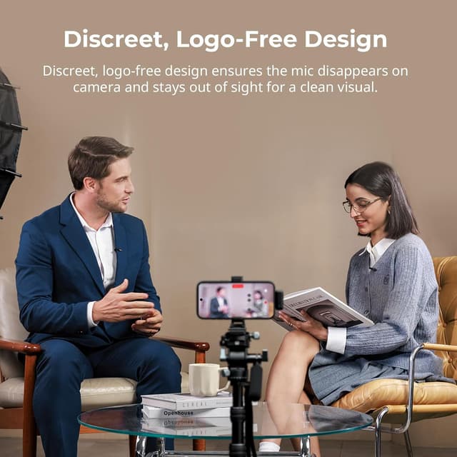 Detalle 2 de SMALLRIG Microfono Wireless S70-C2 invisibile e leggero con adattatore USB-C per smartphone e tablet