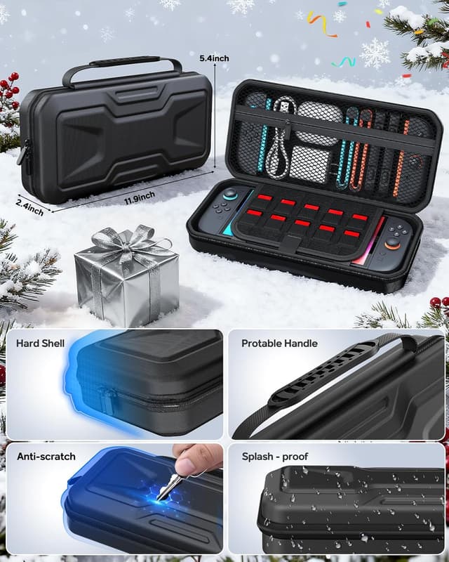 Detalle de 20 in 1 Switch 2 Accessories Bundle with Hard Case