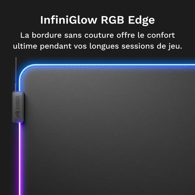 Detalle 2 de Glorious Gaming GMP 2 GLED 915×460 tapis de souris