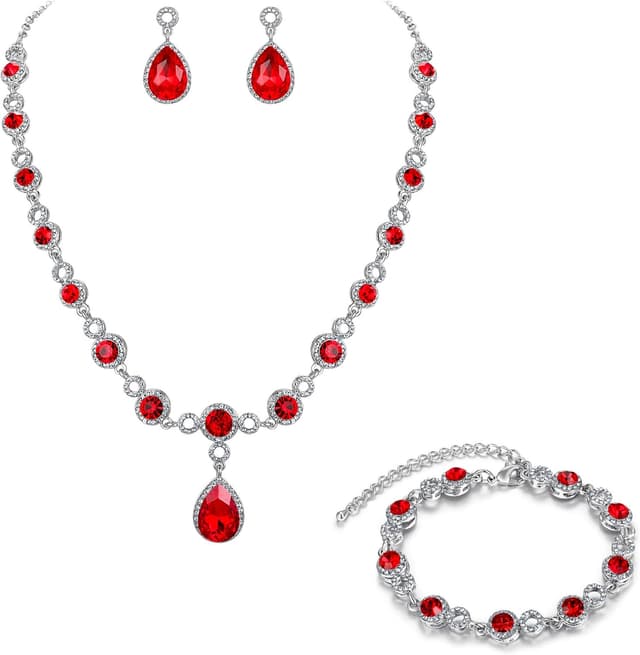 Thumbnail 6 de Parure de bijoux Clearine Femme Vogue : collier, bracelet, pendentif et boucles en cristal autrichien