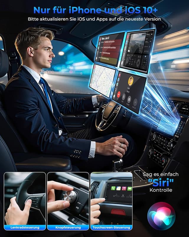 Detalle de Mini Wireless CarPlay Adapter mit Auto-GPS-Navigation: kabelgebundenes CarPlay auf kabellos umstellen