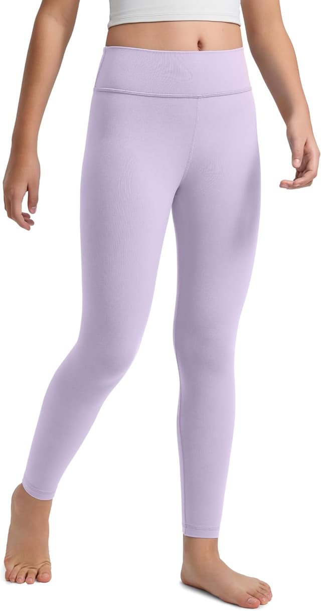 Detalle de CRZ YOGA Mädchen Butterluxe High-Waist Sportleggings (vollständig blickdicht, lang) mit versteckter Bundtasche